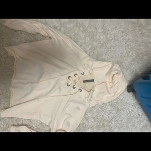 Design Lab tie cropped sweatshirt